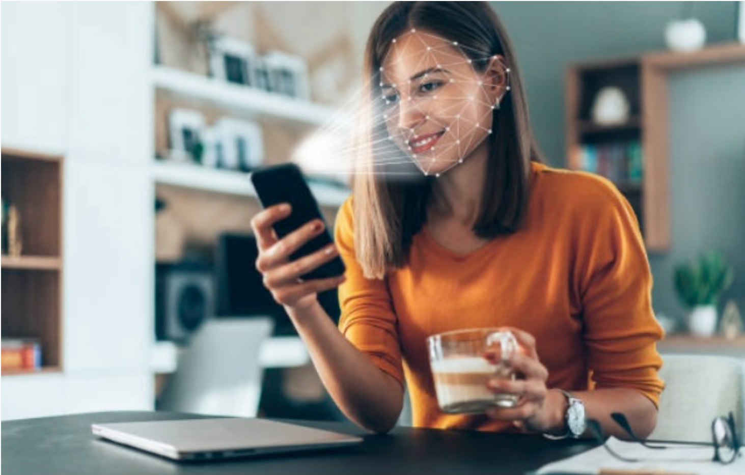 Customer using identity verification on a phone